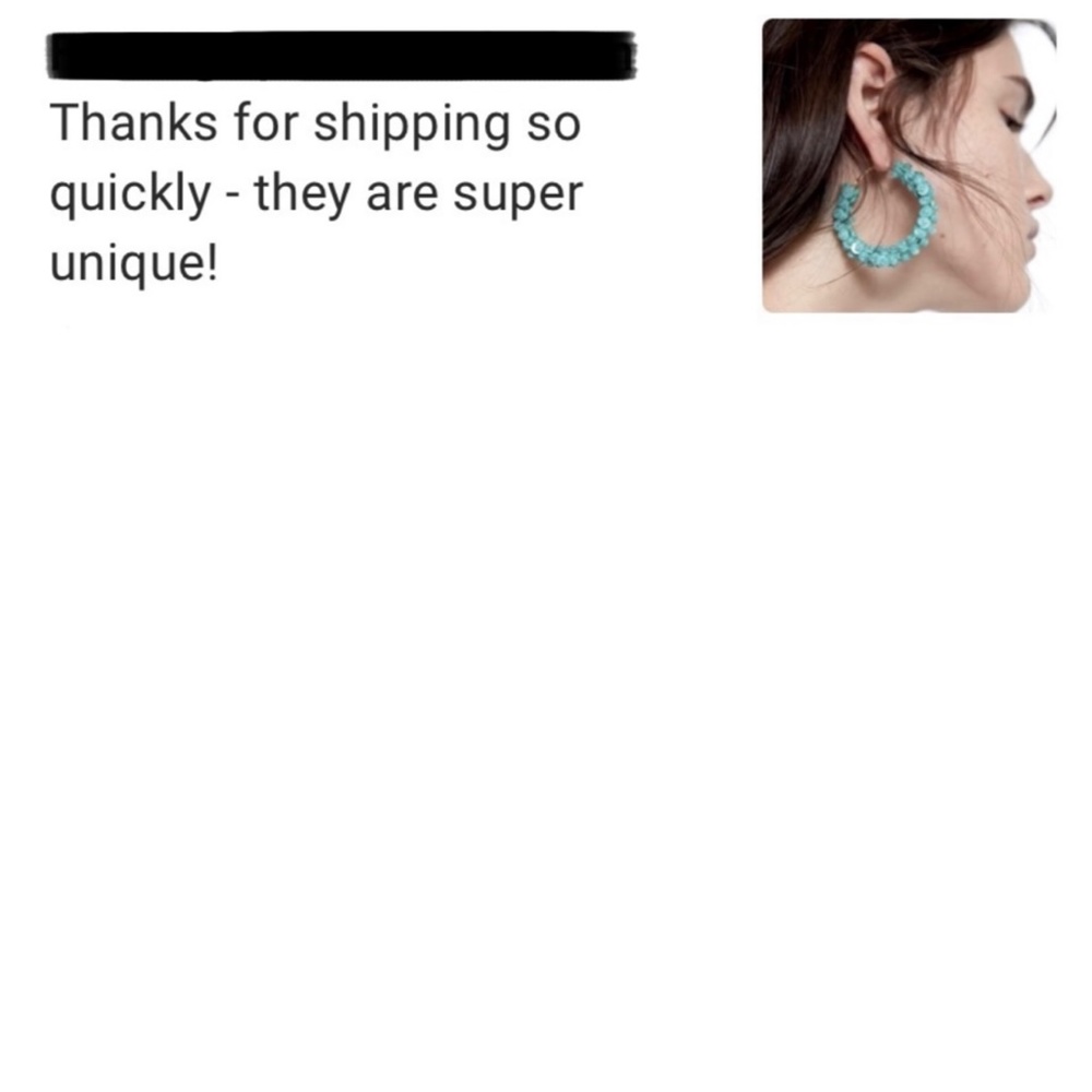 🌈2/$30 New Zara Beaded Hoop Earrings - Picture 3 of 3